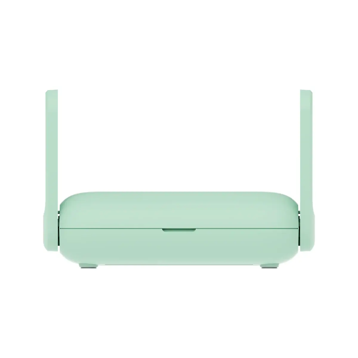 GL.iNet Beryl 7 GL-MT3600BE — top view at an angle with raised antennas