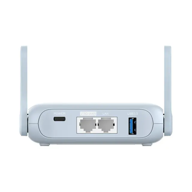 GL.iNet Beryl AX GL-MT3000 — задня панель із портами WAN, LAN та USB