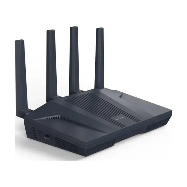 GL.iNet Flint 2 GL-MT6000 — side view with USB port