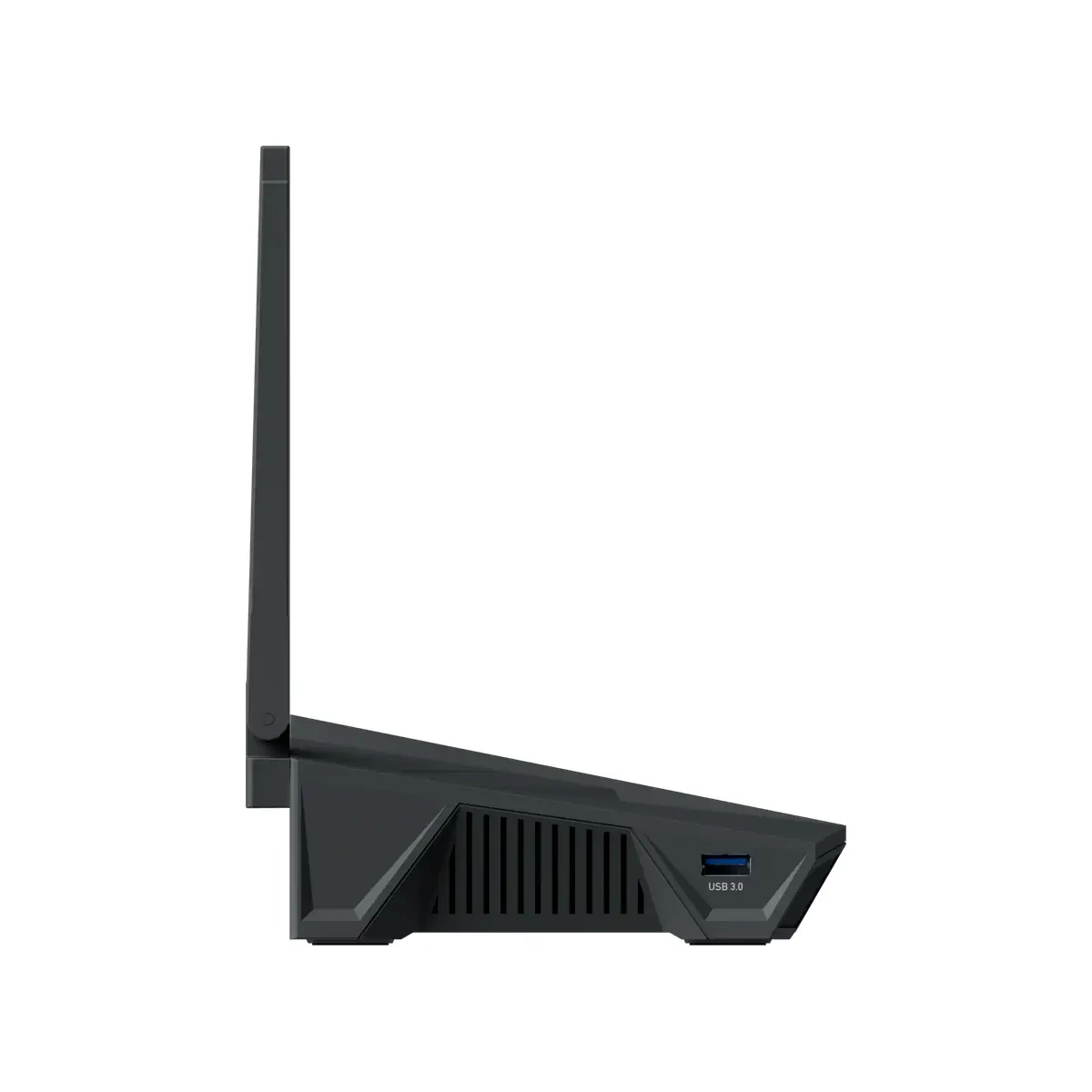 GL.iNet Flint 3e GL-BE6500 — side view with USB 3.0 port