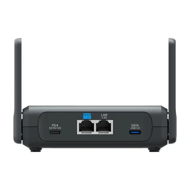 GL.iNet Slate 7 Pro GL-BE10000 — задняя панель: питание USB-C, порты WAN, LAN и USB 3.0