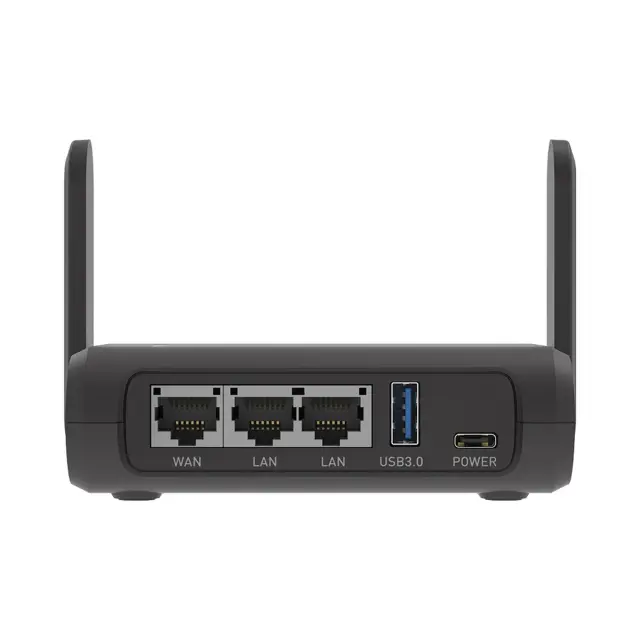 GL.iNet Slate Plus GL-A1300 — WAN, LAN, USB 3.0 and power ports
