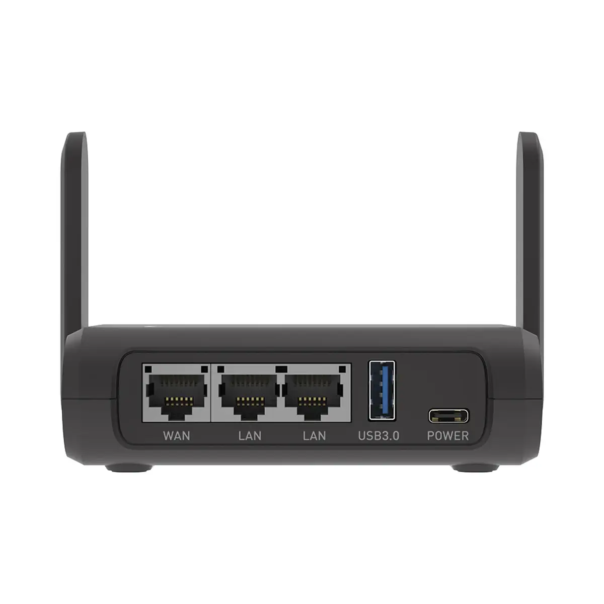 GL.iNet Slate Plus GL-A1300 — WAN, LAN, USB 3.0 and power ports
