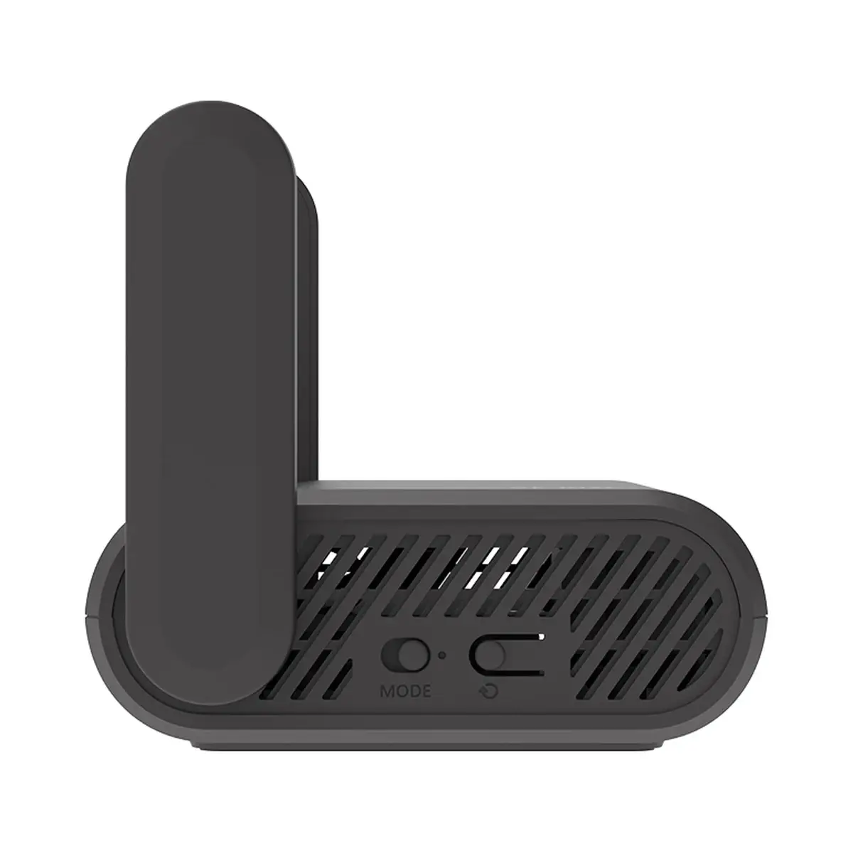 GL.iNet Slate Plus GL-A1300 — left side with MODE and Reset buttons